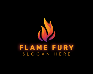 Flame Fire Blazing logo design