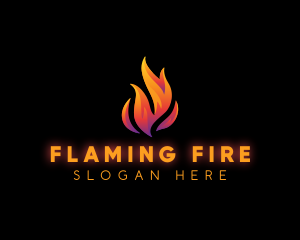 Flame Fire Blazing logo design