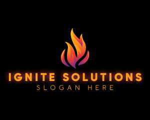 Flame Fire Blazing logo design