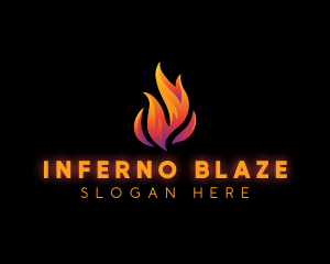 Flame Fire Blazing logo design