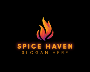 Flame Fire Blazing logo design