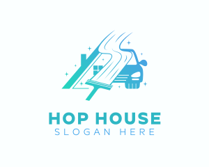 Auto House Cleaning  logo design