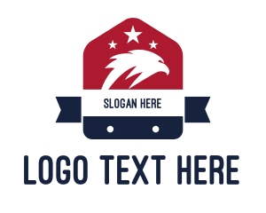 Patriotic Eagle Home Badge Logo