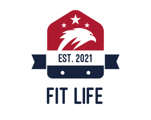 Patriotic Eagle Home Badge logo