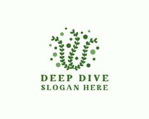 Seaweed Leaf Plant logo design