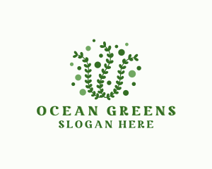 Seaweed Leaf Plant logo