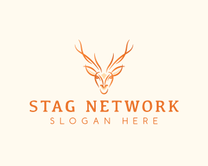 Wild Deer Stag logo design