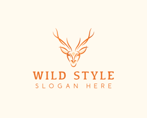 Wild Deer Stag logo design