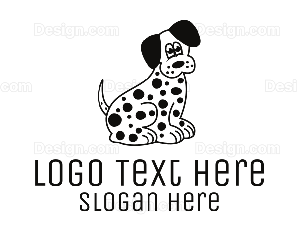 Dalmatian Dog Cartoon Logo
