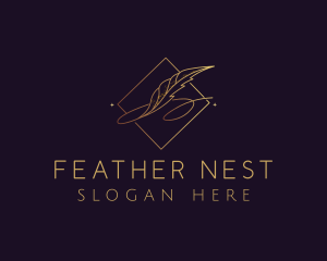 Feather Quill Author logo design