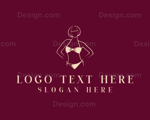 Bikini Lingerie Fashion Logo