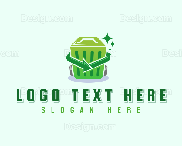 Trash Bin Recycling Logo