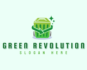 Trash Bin Recycling logo