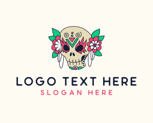 Mexican Floral Calavera  logo