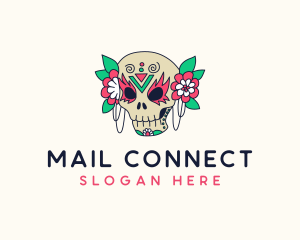 Mexican Floral Calavera  Logo