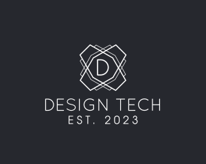 Geometric Line Interior Design logo design