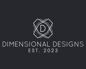 Geometric Line Interior Design logo design