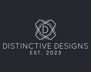 Geometric Line Interior Design logo design