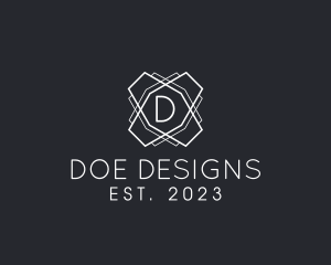 Geometric Line Interior Design logo design