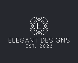 Geometric Line Interior Design logo design