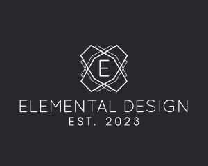 Geometric Line Interior Design logo design