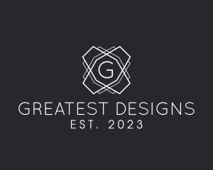 Geometric Line Interior Design logo design