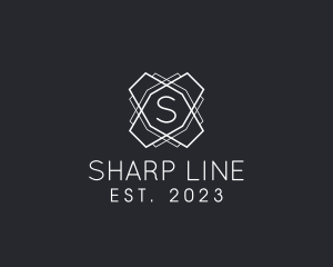 Geometric Line Interior Design logo design