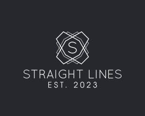 Geometric Line Interior Design logo design