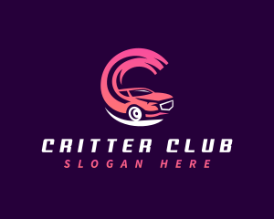 Fast Car Letter C logo design