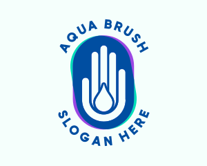 Hand Water Cleaning  logo design