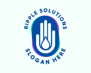 Hand Water Cleaning  logo design