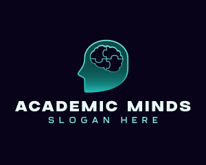 Human Mind Puzzle logo design