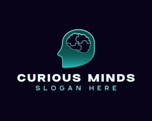 Human Mind Puzzle logo design