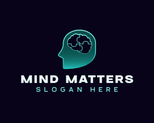 Human Mind Puzzle logo design