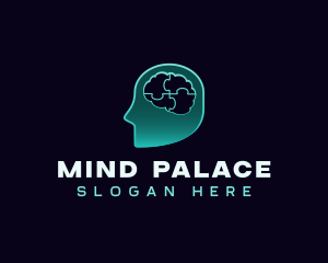 Human Mind Puzzle logo design