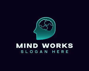 Human Mind Puzzle logo design