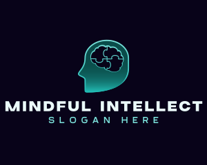 Human Mind Puzzle logo design