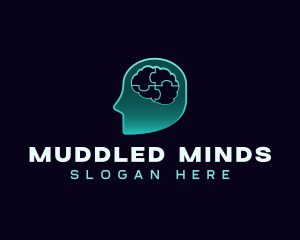 Human Mind Puzzle logo design