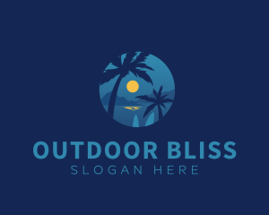 Sun Beach Resort logo design