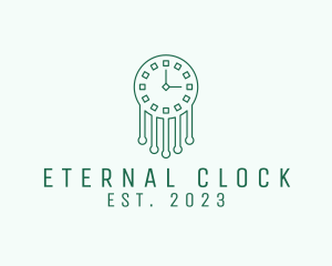 Melting Drip Clock  logo
