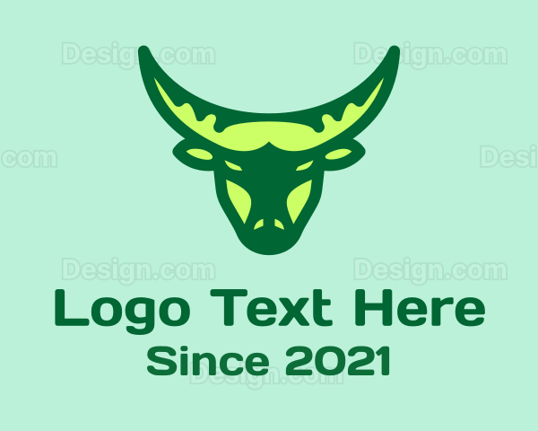 Green Ox Head Logo