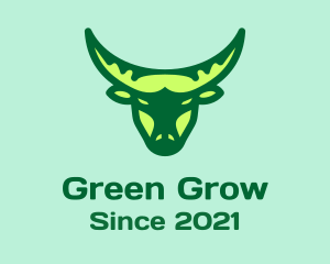 Green Ox Head logo design