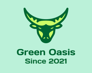 Green Ox Head logo design