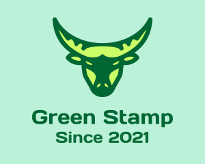 Green Ox Head logo design