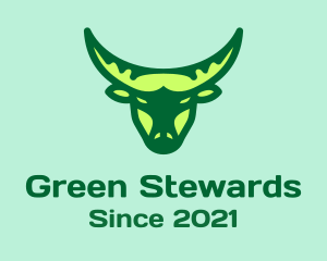 Green Ox Head logo design