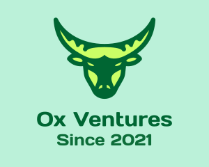 Green Ox Head logo design