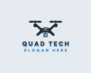 Surveillance Quadrotor Drone  logo design