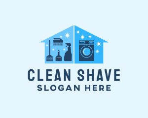 Laundry Washing Machine Cleaning logo design