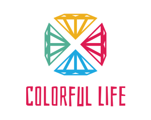 Colorful Diamond Jewelry logo design