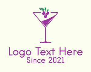 Grape Martini Glass  logo